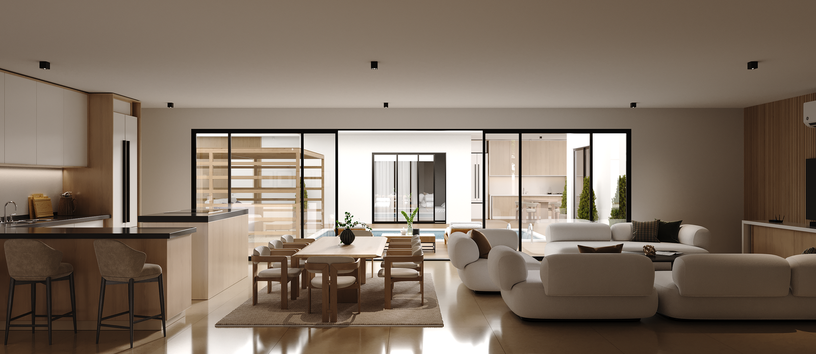 Visual arquitetônico do evento